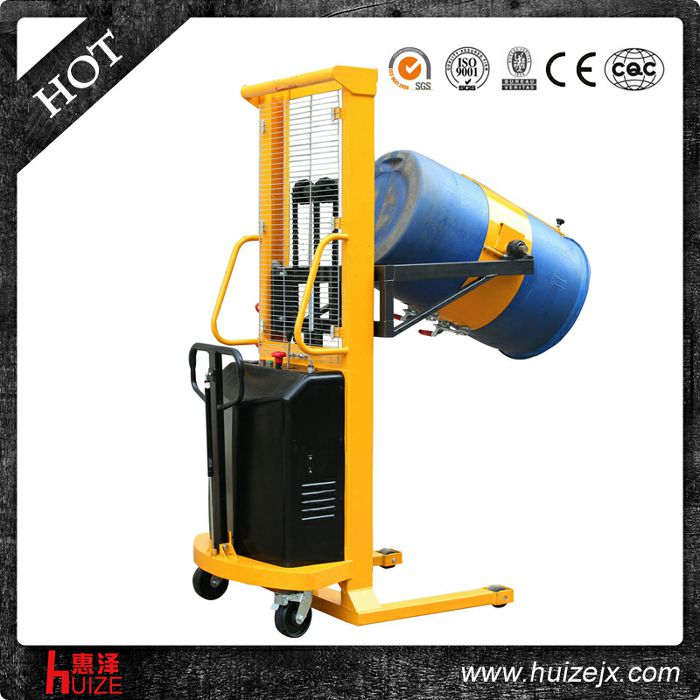 半電動(dòng)多功能油桶車（單門架，夾塑桶）2