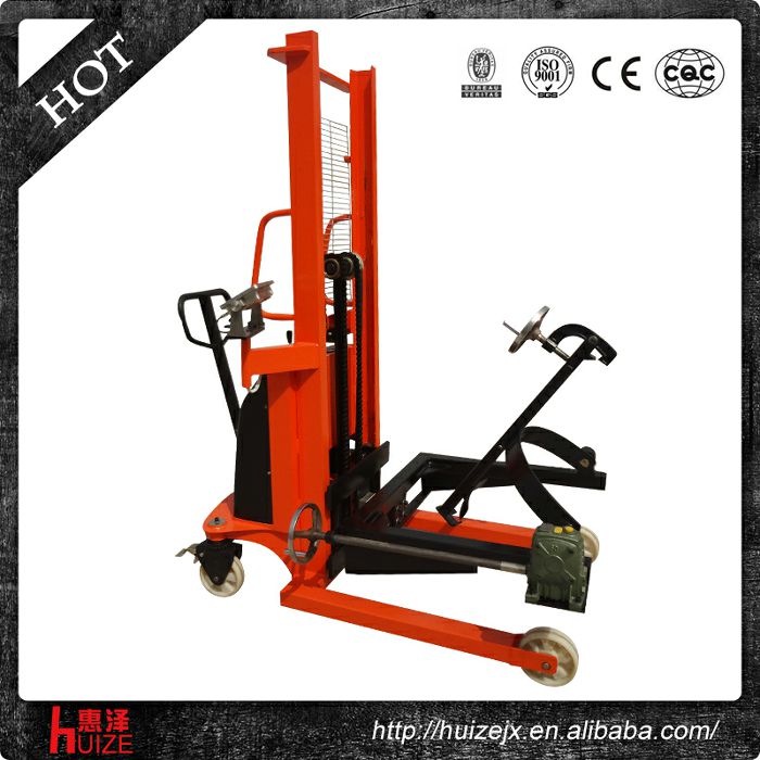 半電動(dòng)稱重油桶車（夾鐵桶，手搖翻轉(zhuǎn)倒料）2